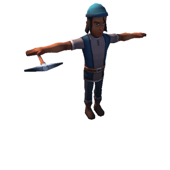 Male Peasant 05F-Pickaxe